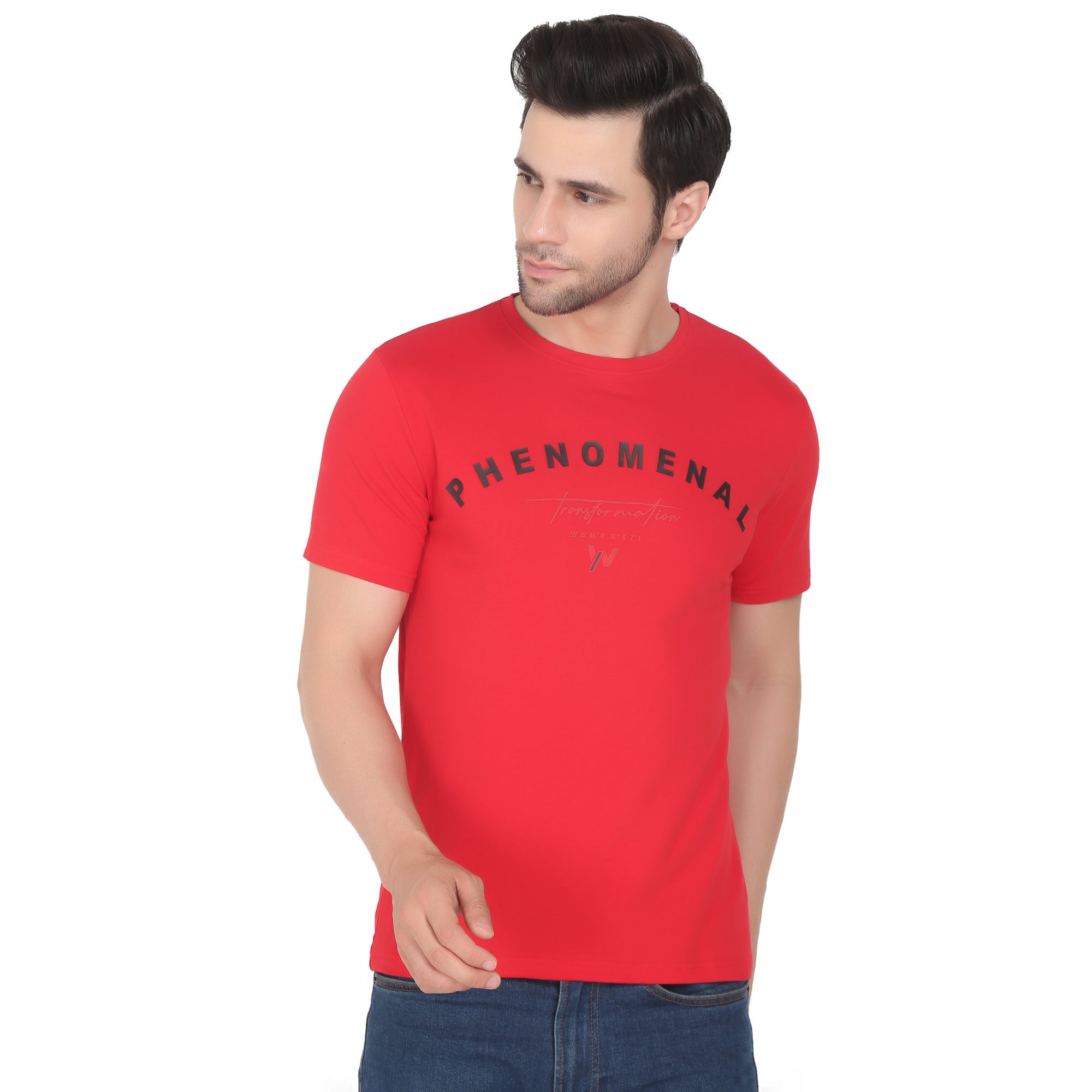 Men Four Way Stretch Cool Cotton Printed T-shirt