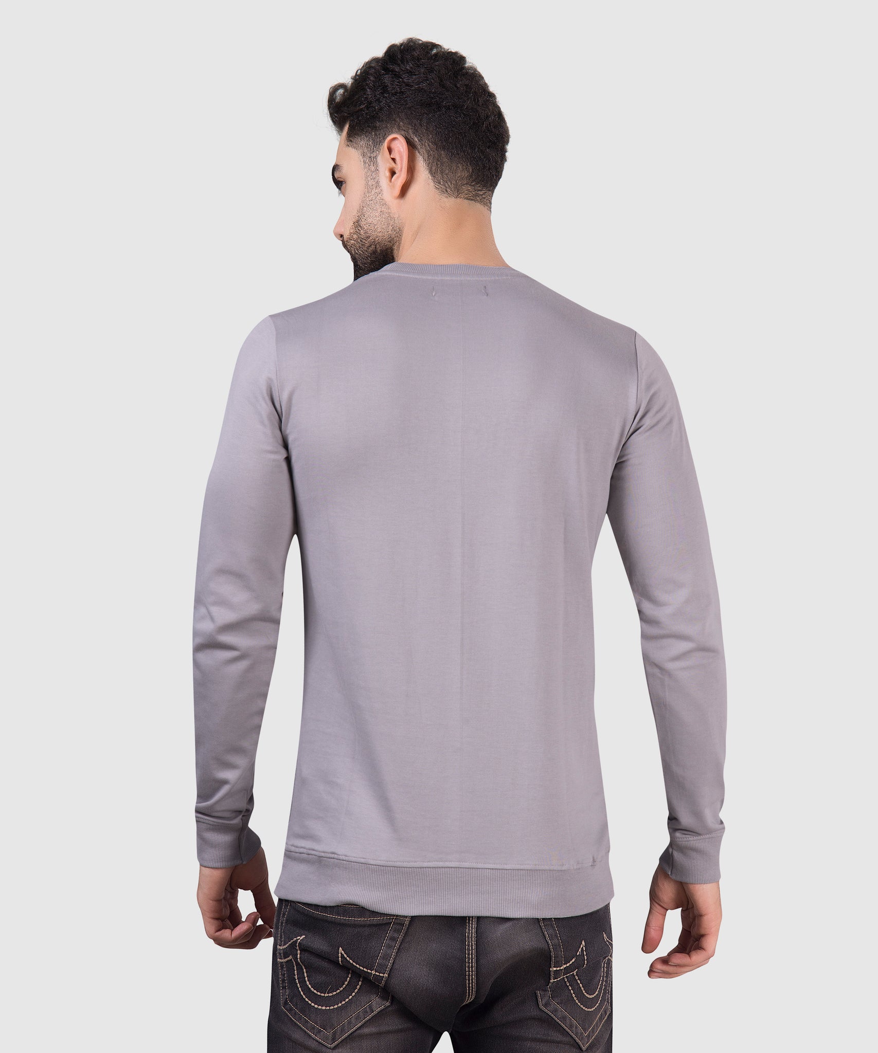 Whisper Soft Weaves Full Sleeves In Lavender Gray