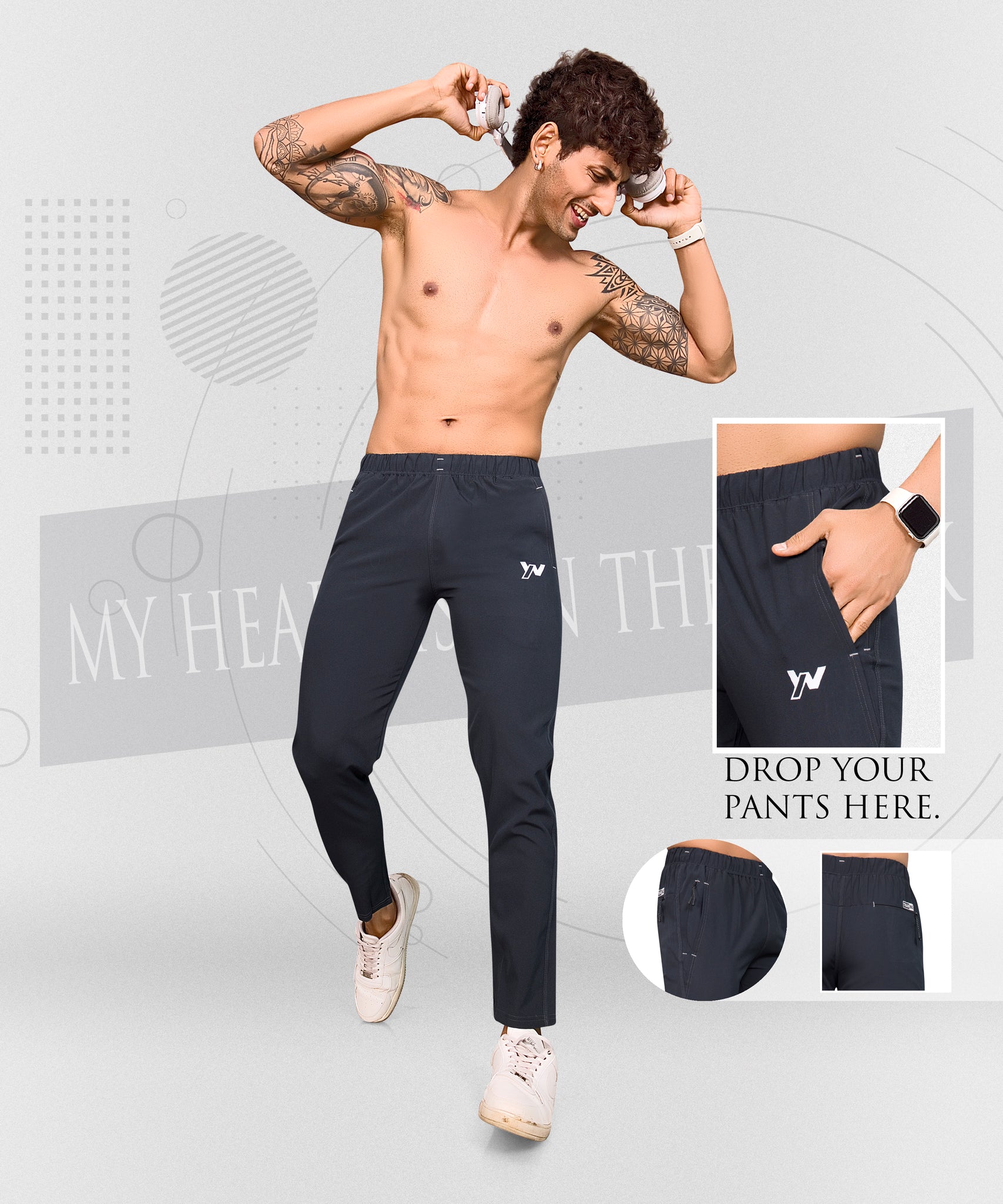 Buy Black  Grey Track Pants for Men by XLERATE Online  Ajiocom