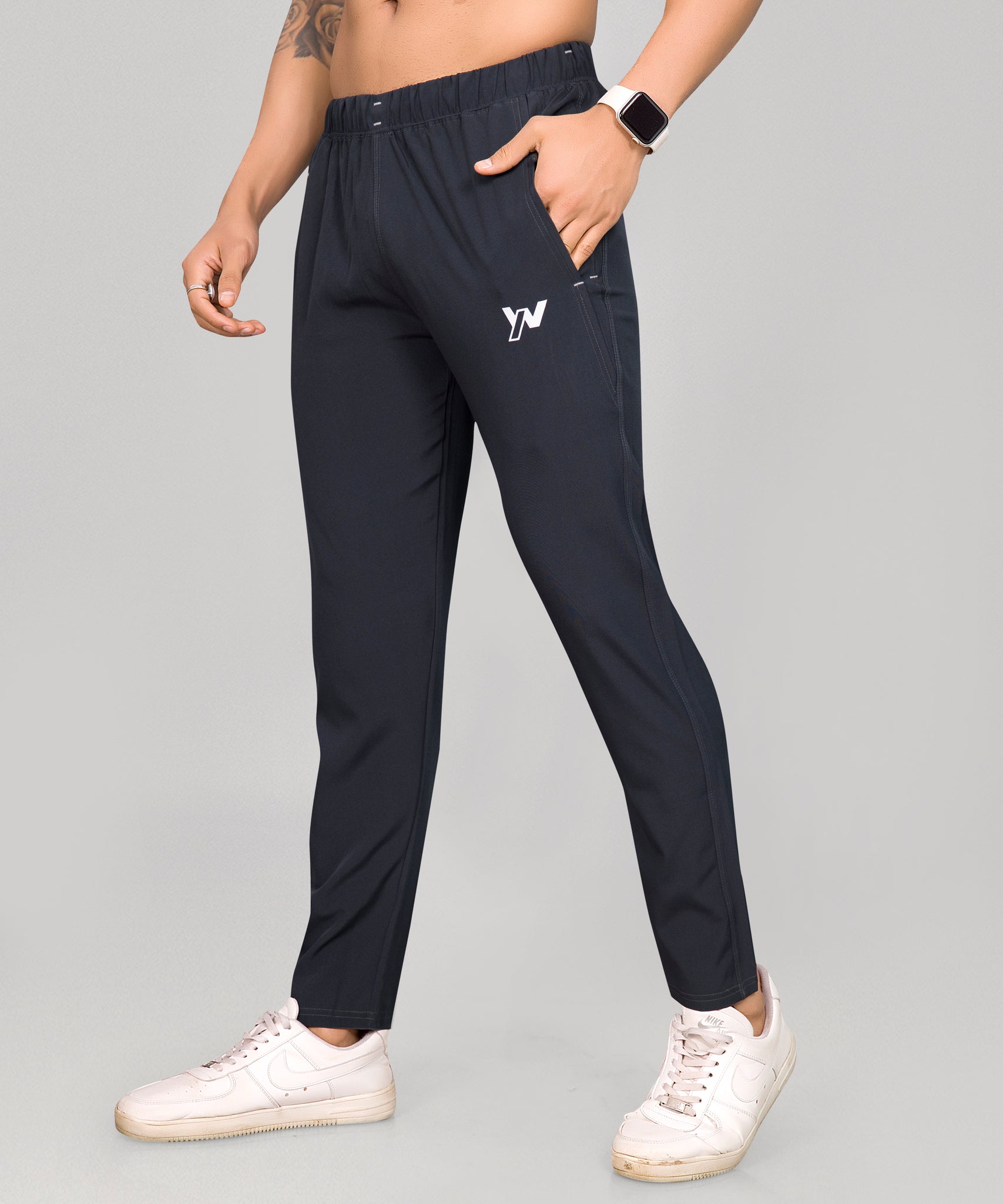 Cargo Track Pants With 5 Smart Pockets- Navy Blue