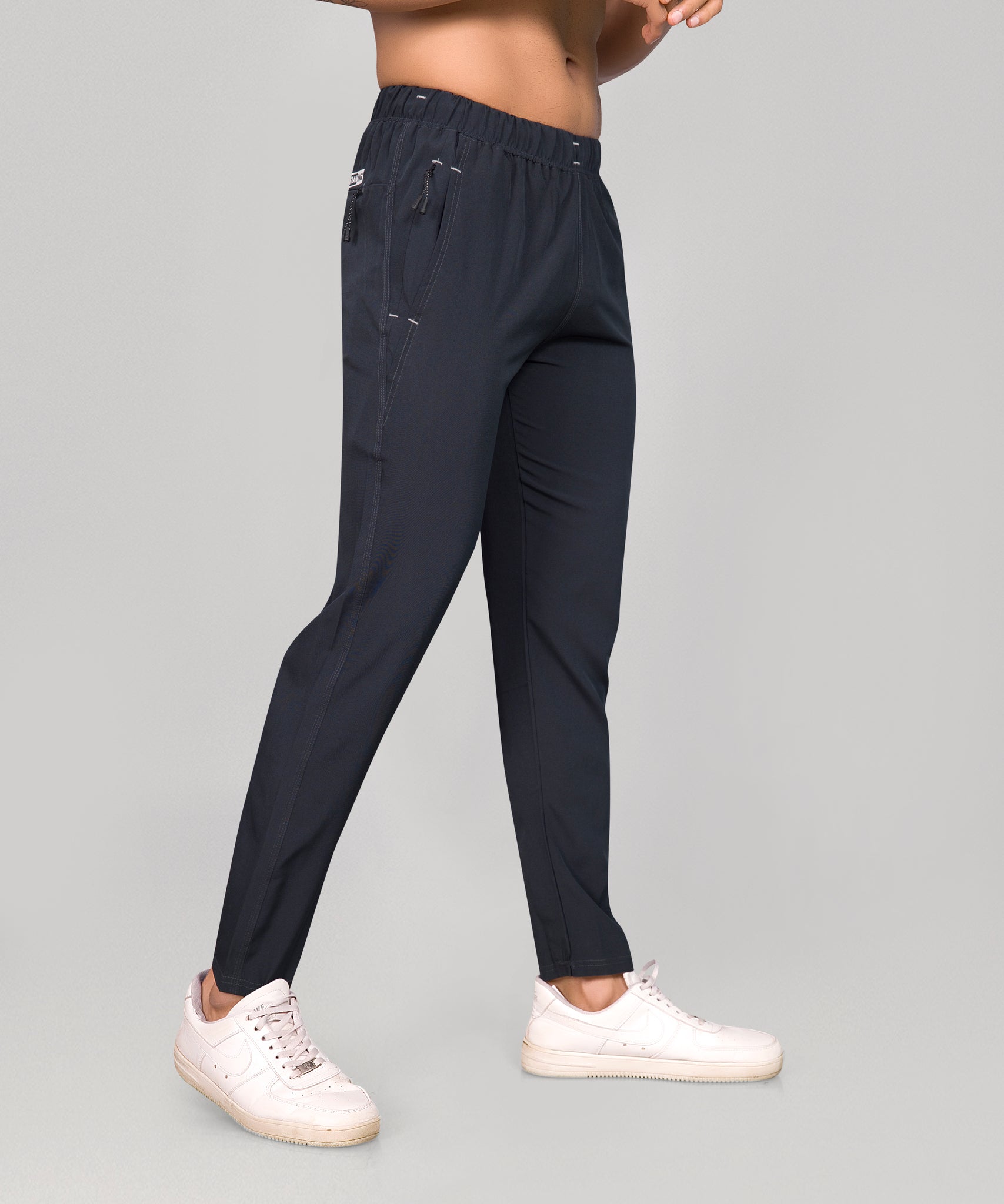 Cargo Track Pants With 5 Smart Pockets- Navy Blue