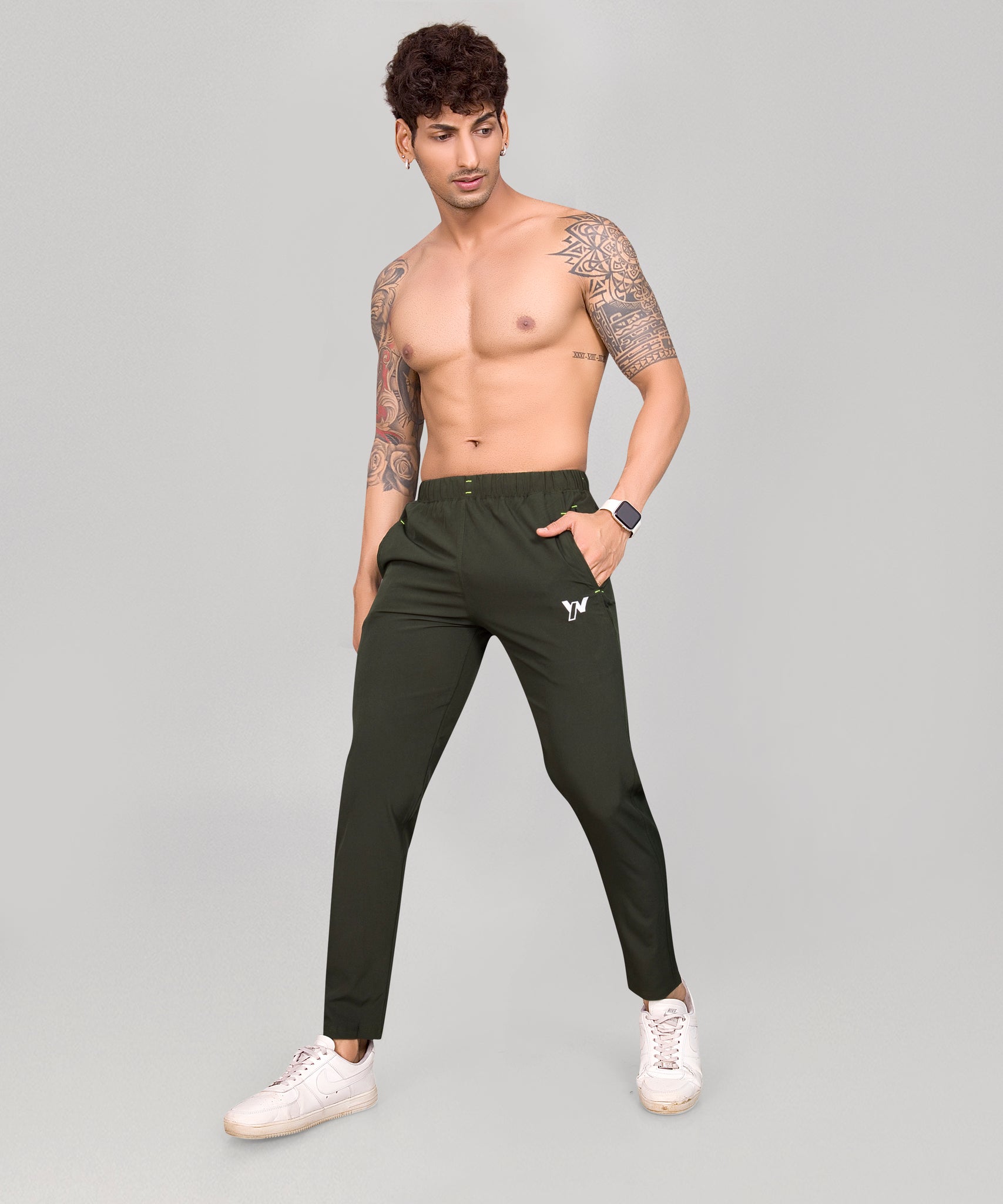 Men's Cotton Blend Slim Fit Cargo Track Pants