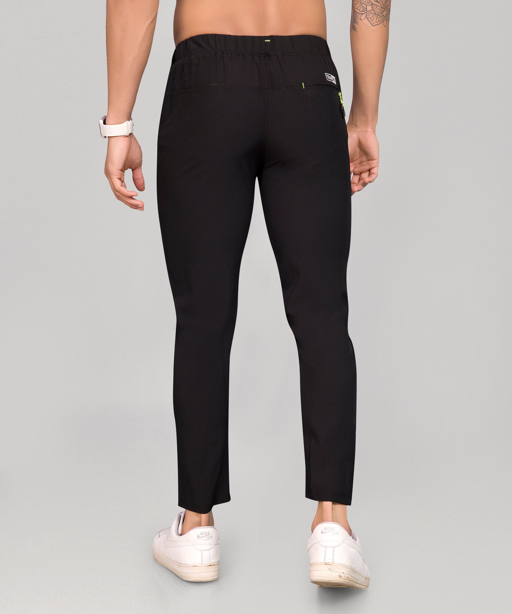 Cargo Track Pants With 5 Smart Pockets- Deep Black