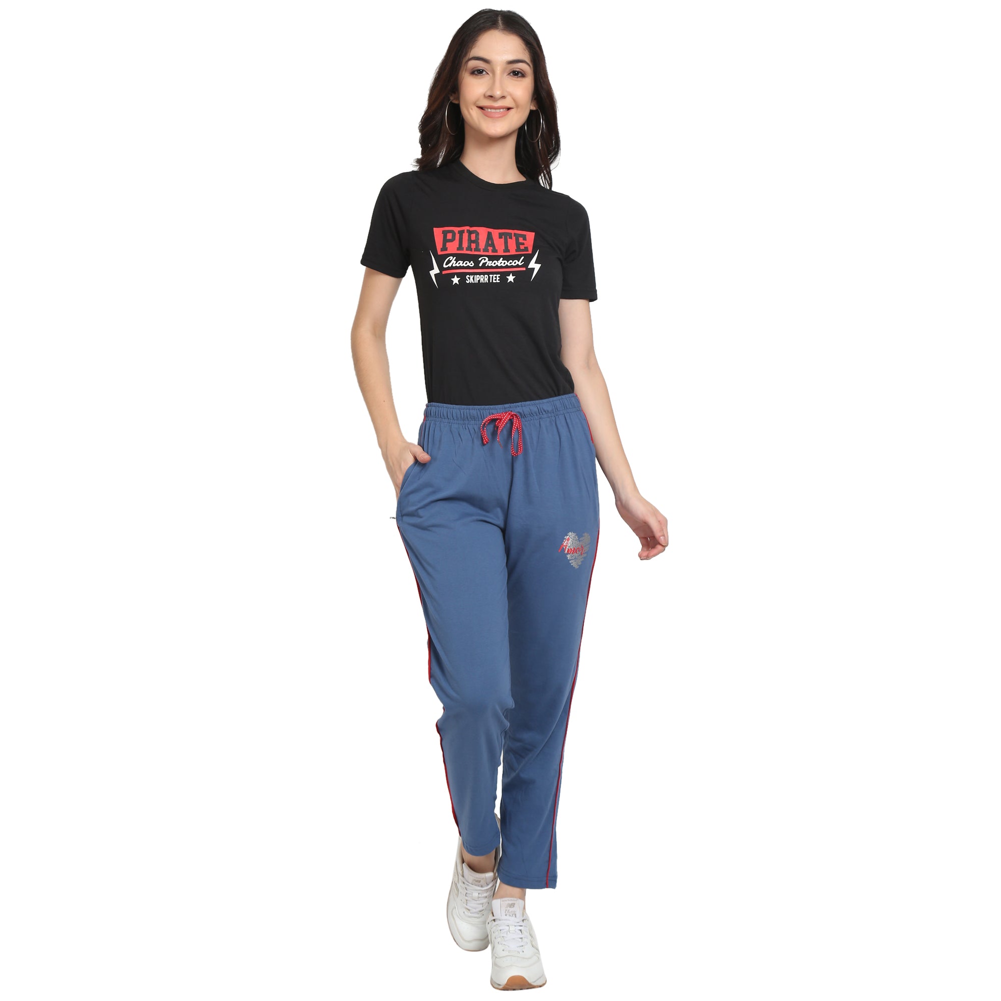 Buy Navy Blue Track Pants for Women by Teamspirit Online | Ajio.com