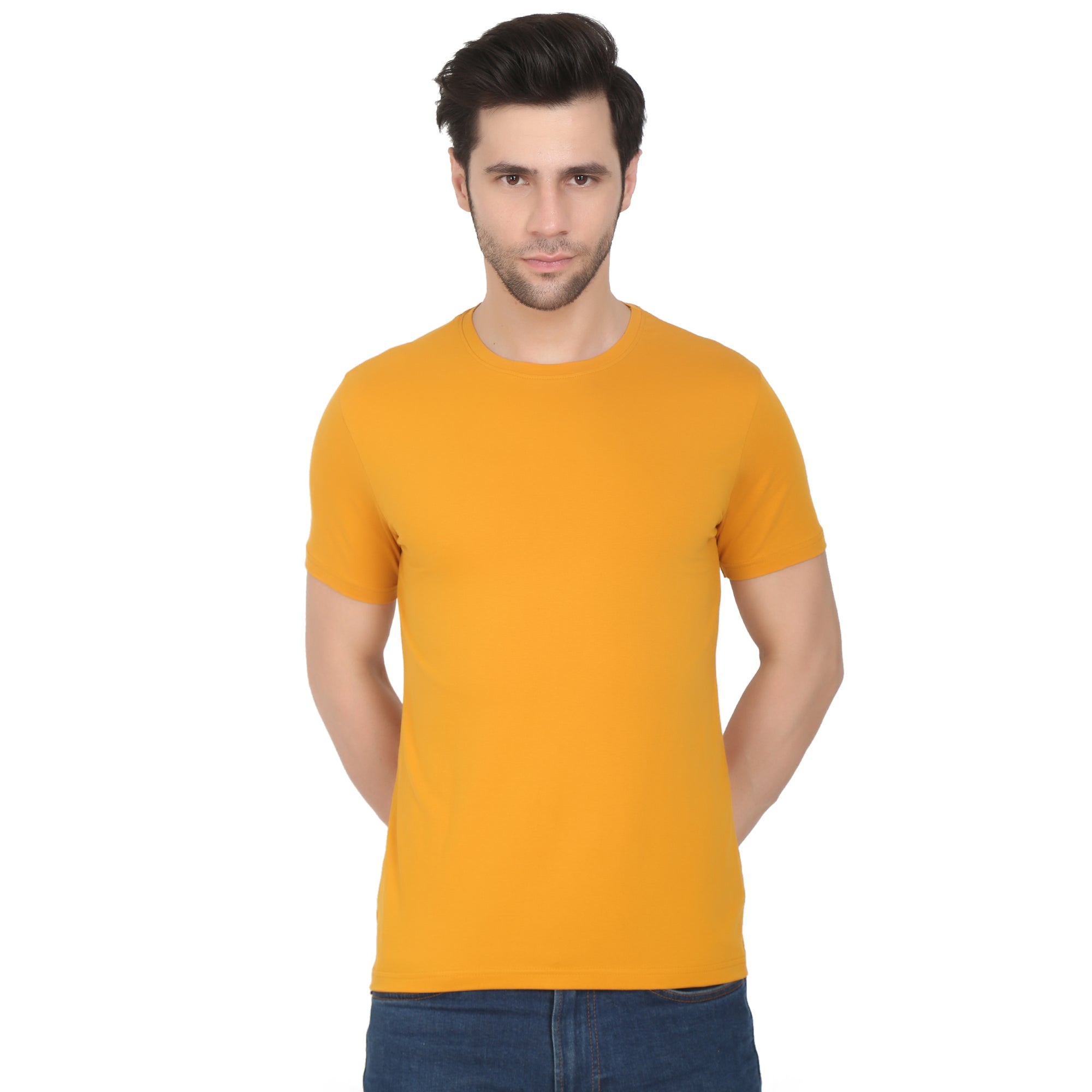 Mustard yellow shirt plain hotsell