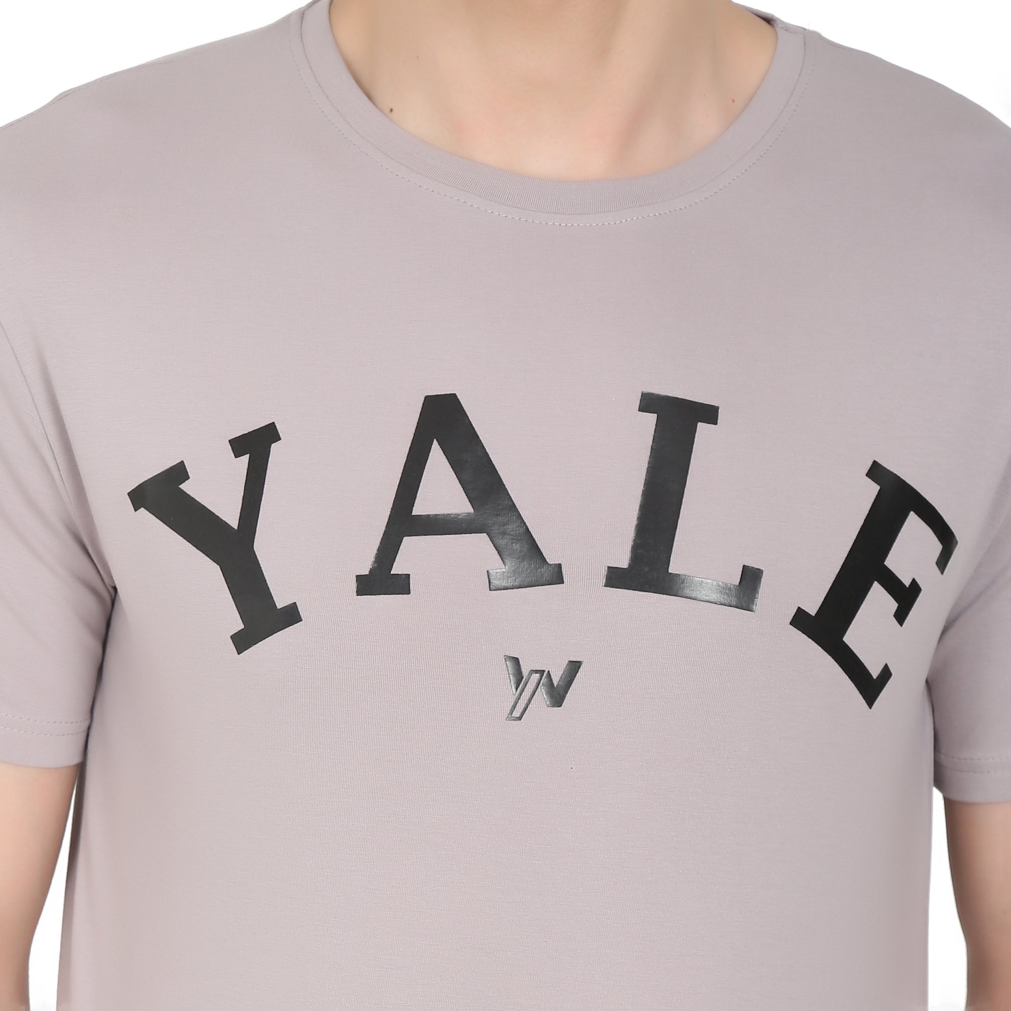 Men Four Way Stretch Cool Cotton Printed T-shirt - Light Brown Colour