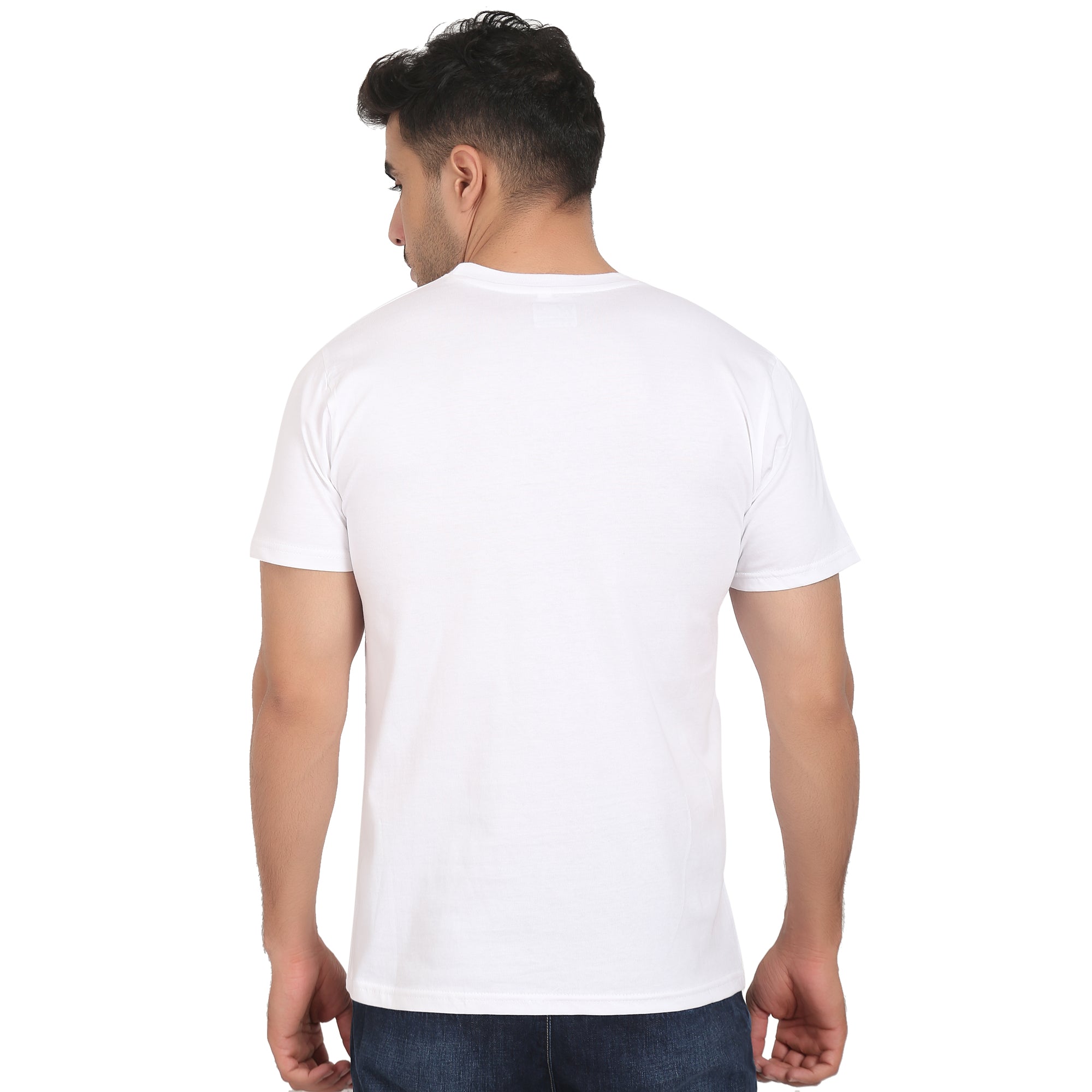 Combo Offer - Men Crew Neck Cotton T-Shirts - Half Sleeves - 3 Colors - Black, Yellow & White