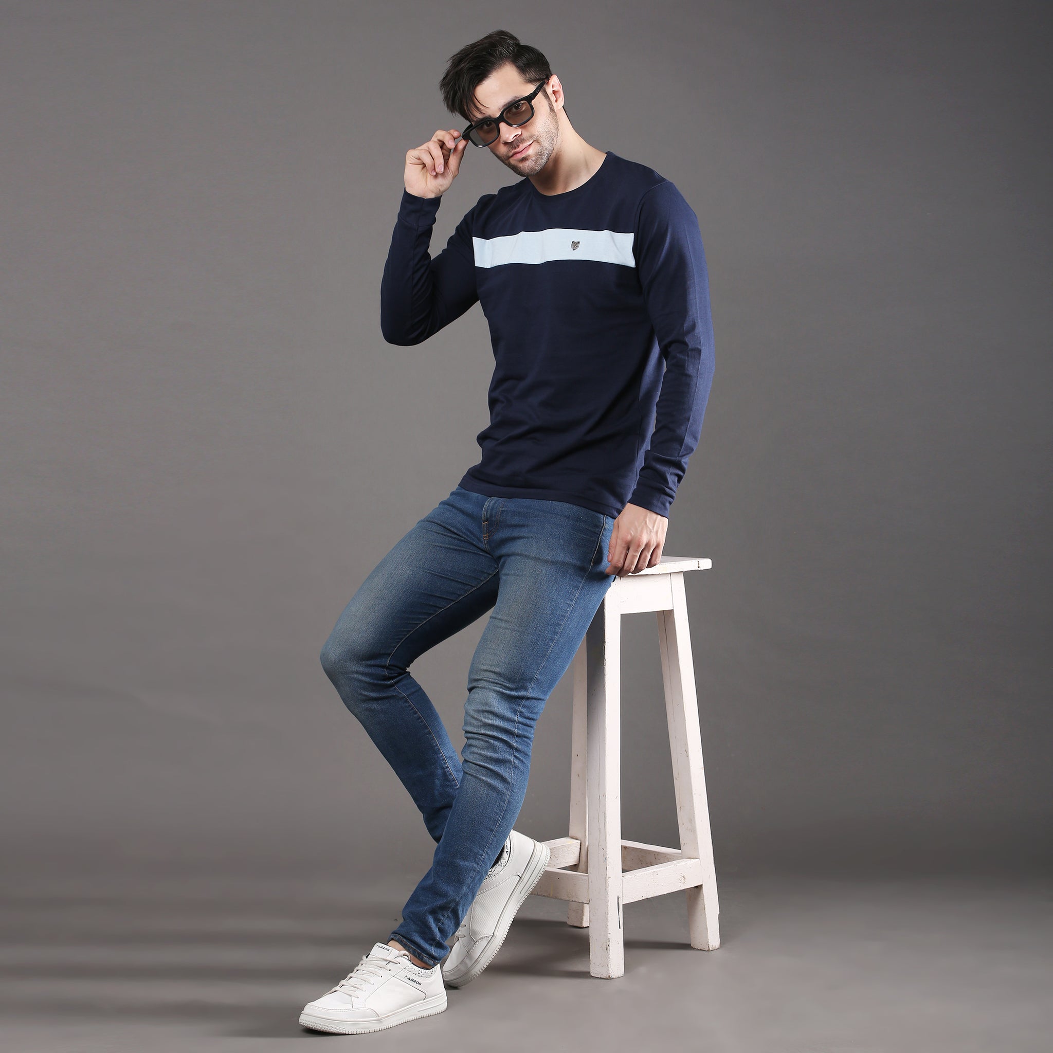Full sleeve cotton stripe Tshirt