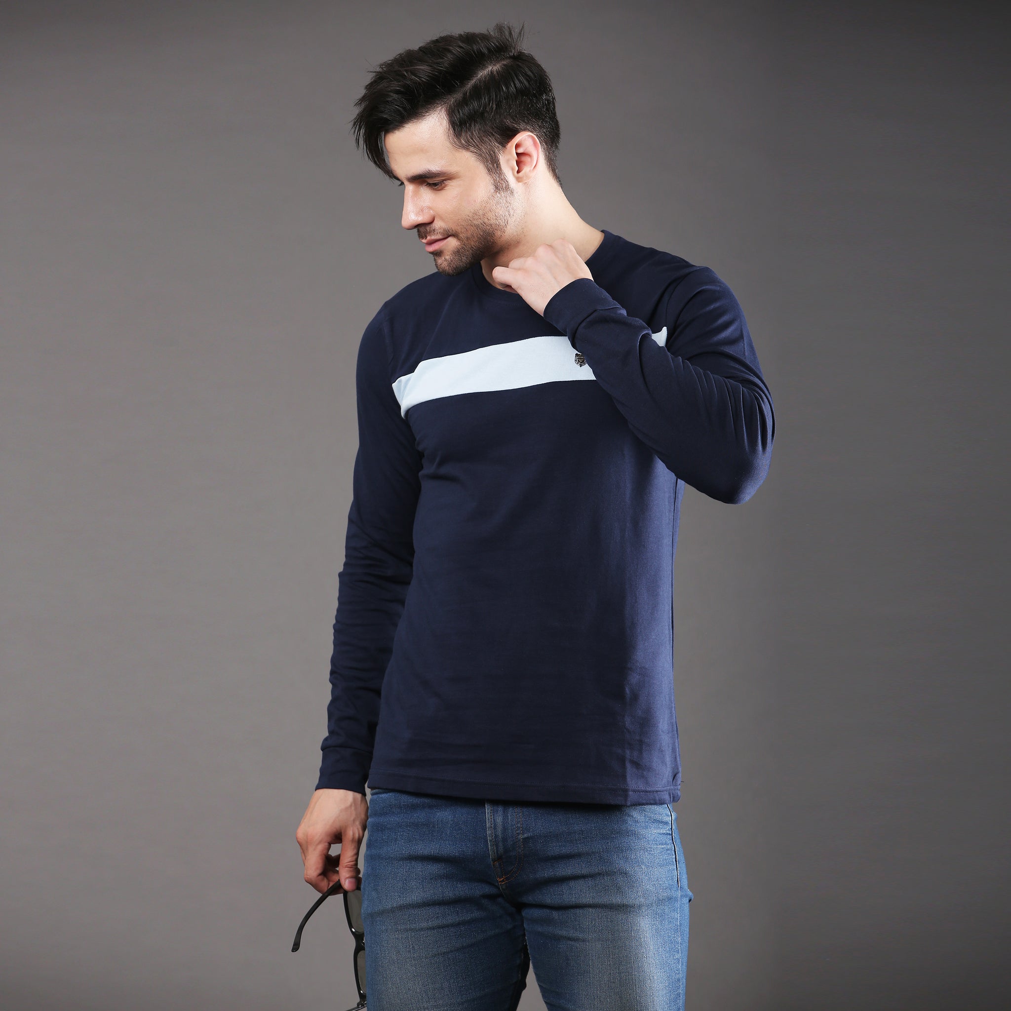 Full sleeve cotton stripe Tshirt