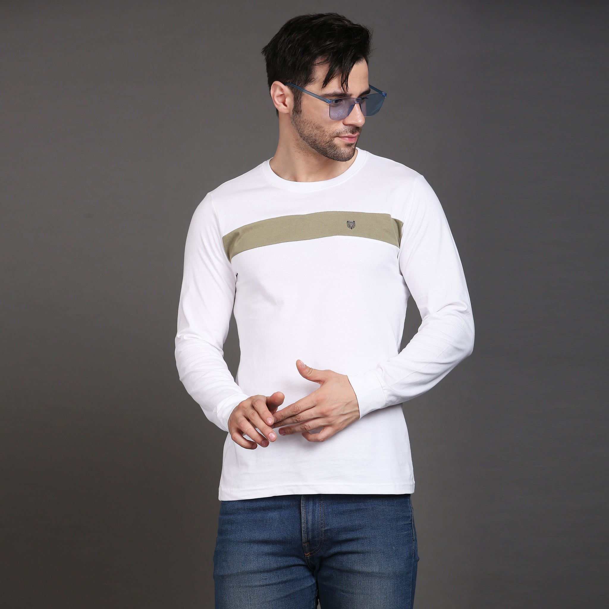 Full sleeve cotton stripe Tshirt