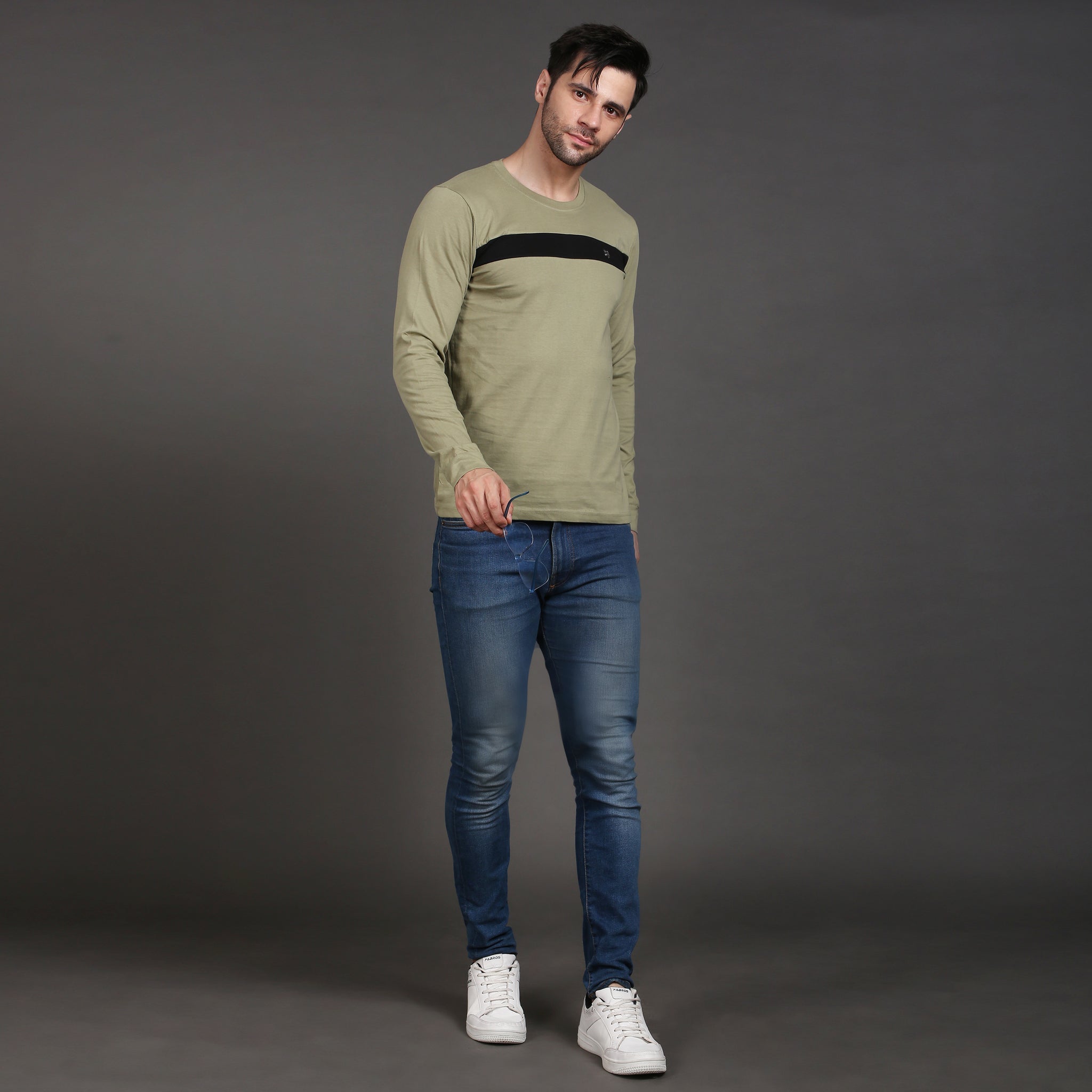 Full sleeve cotton stripe Tshirt