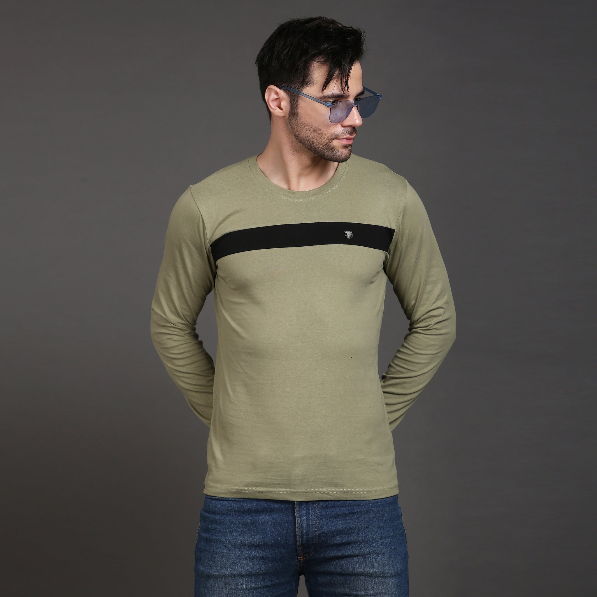 Full sleeve cotton stripe Tshirt