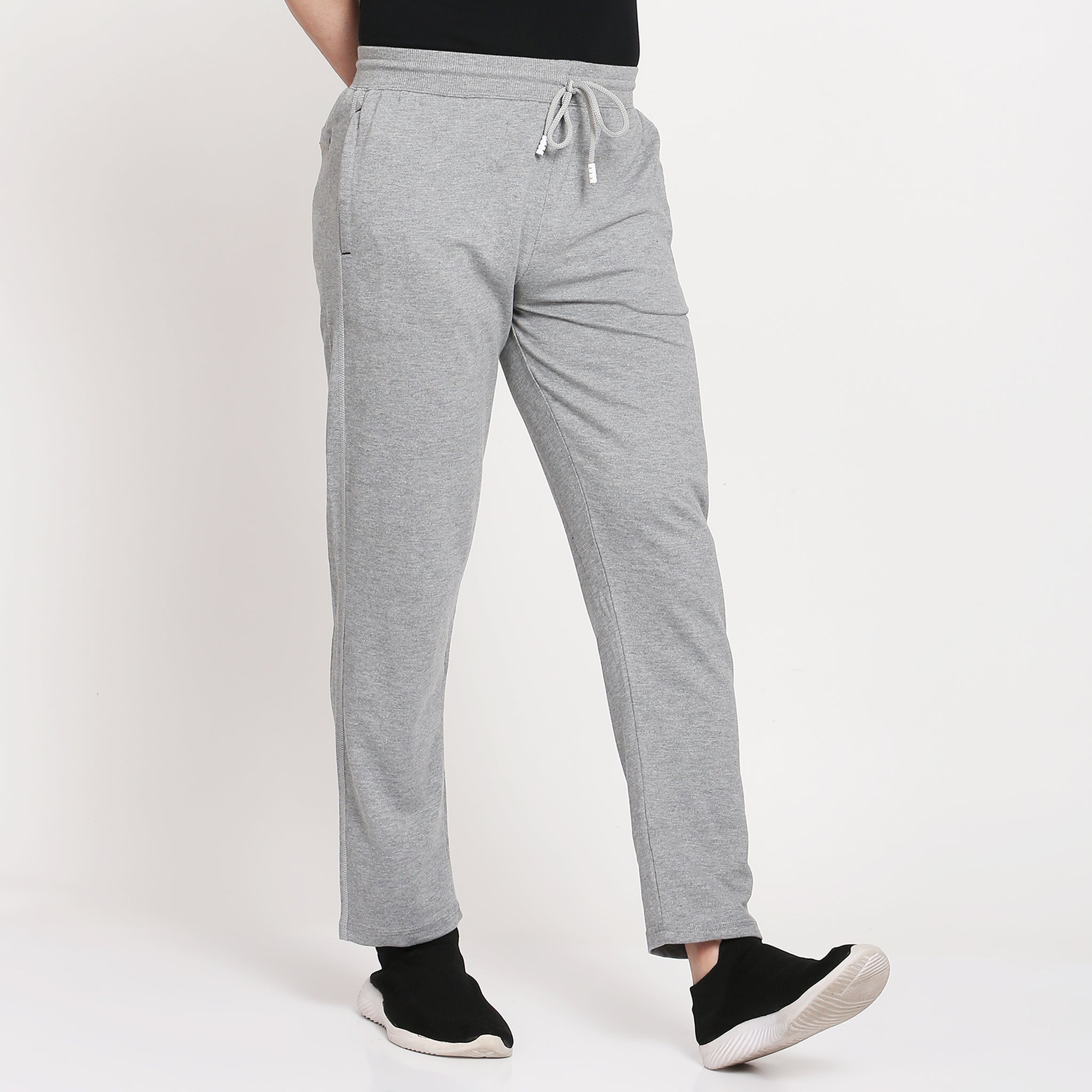 Men solid slim fit Track Pants | Grey Colour