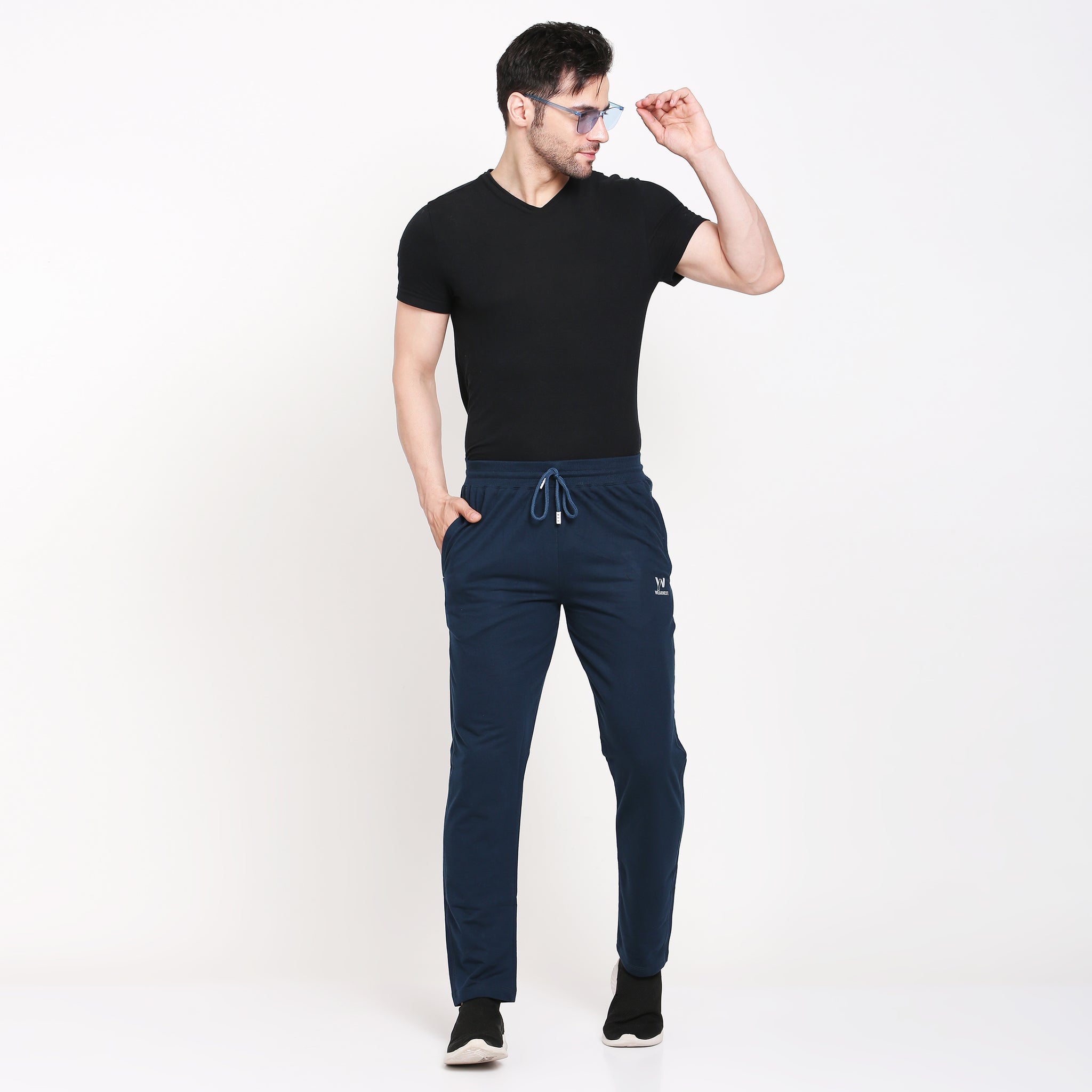 Men solid slim fit Track Pants | Teal Colour