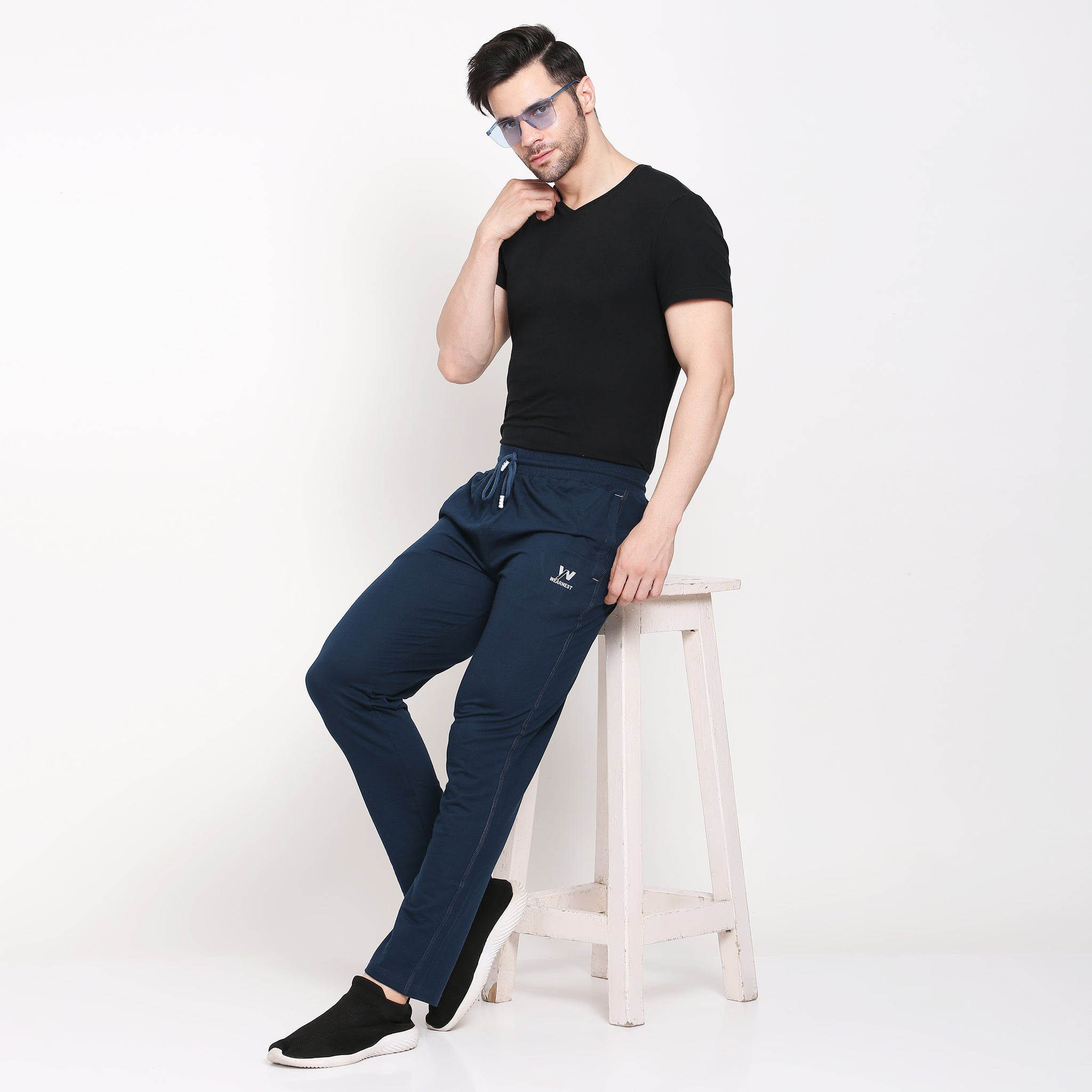 Men solid slim fit Track Pants | Teal Colour