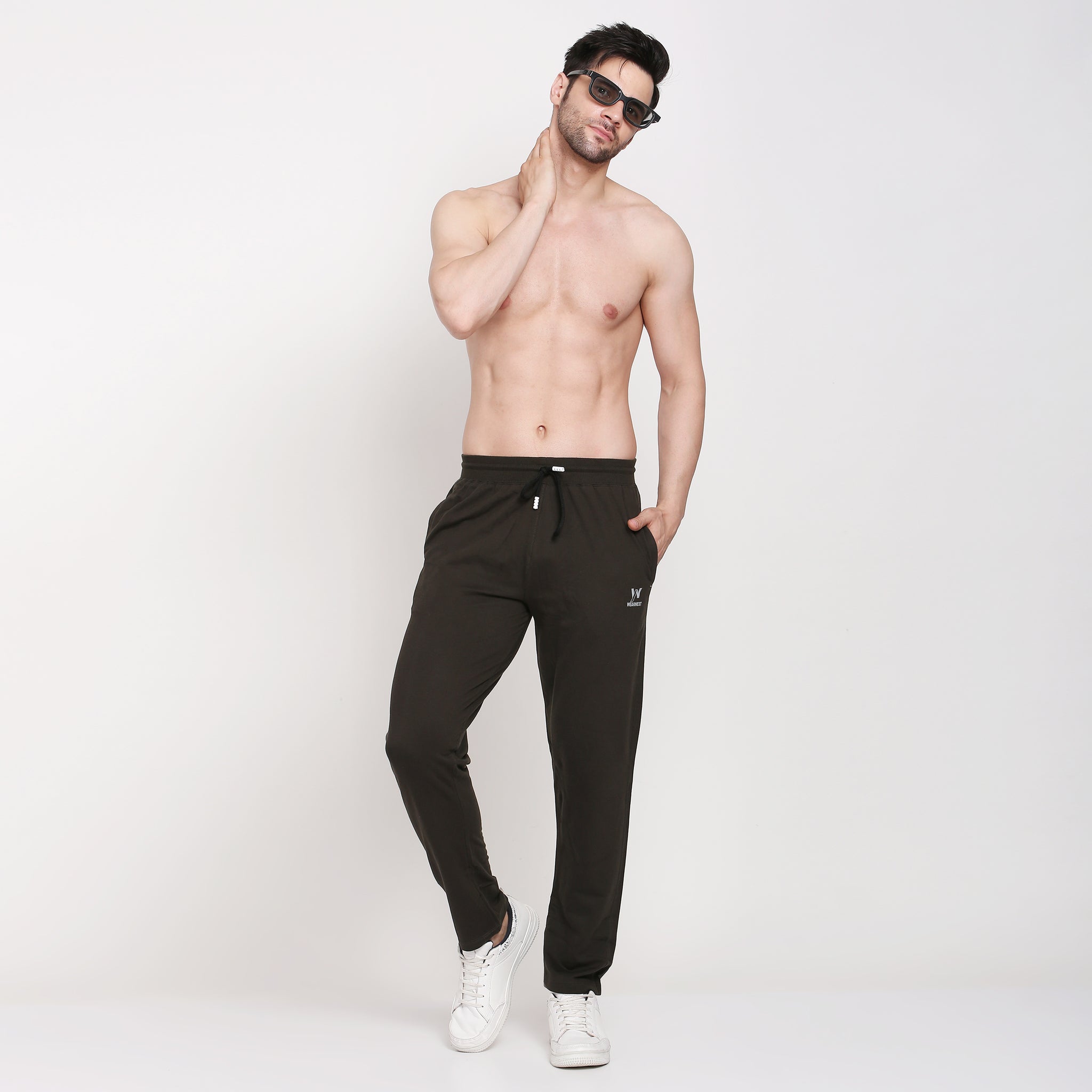 Men solid slim fit Track Pants | Black Colour