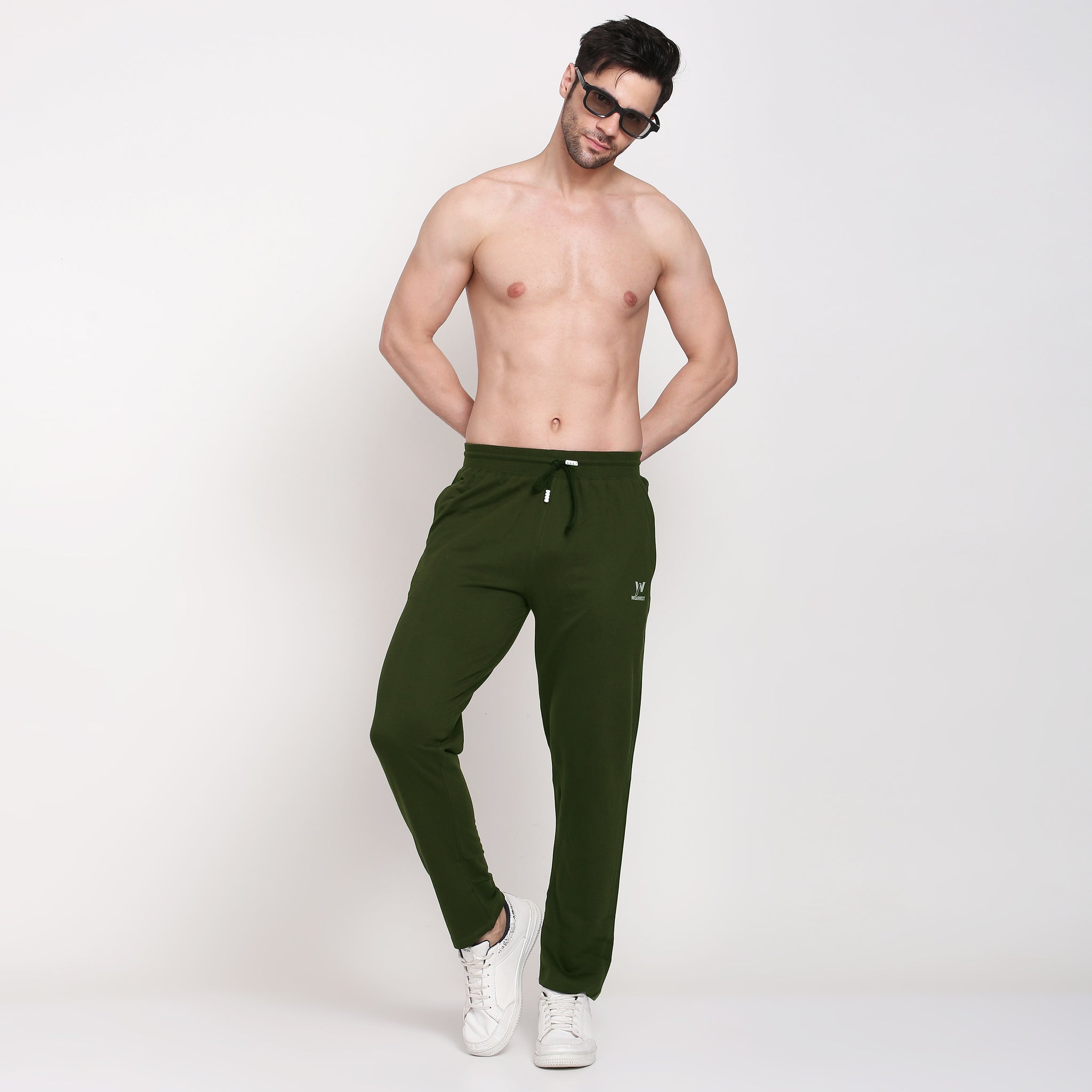 Men solid slim fit Track Pants | Olive Green Colour
