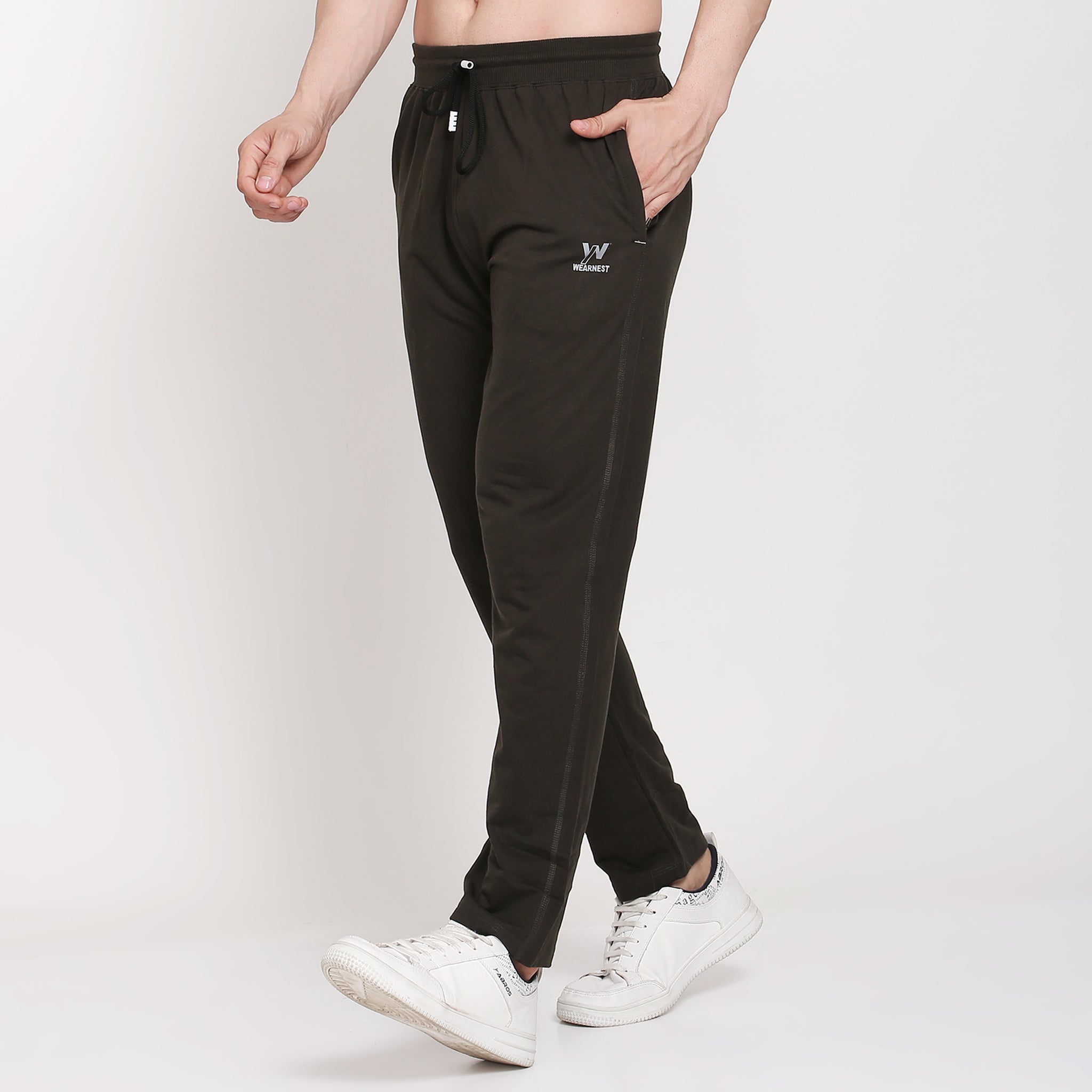 Men solid slim fit Track Pants | Black Colour
