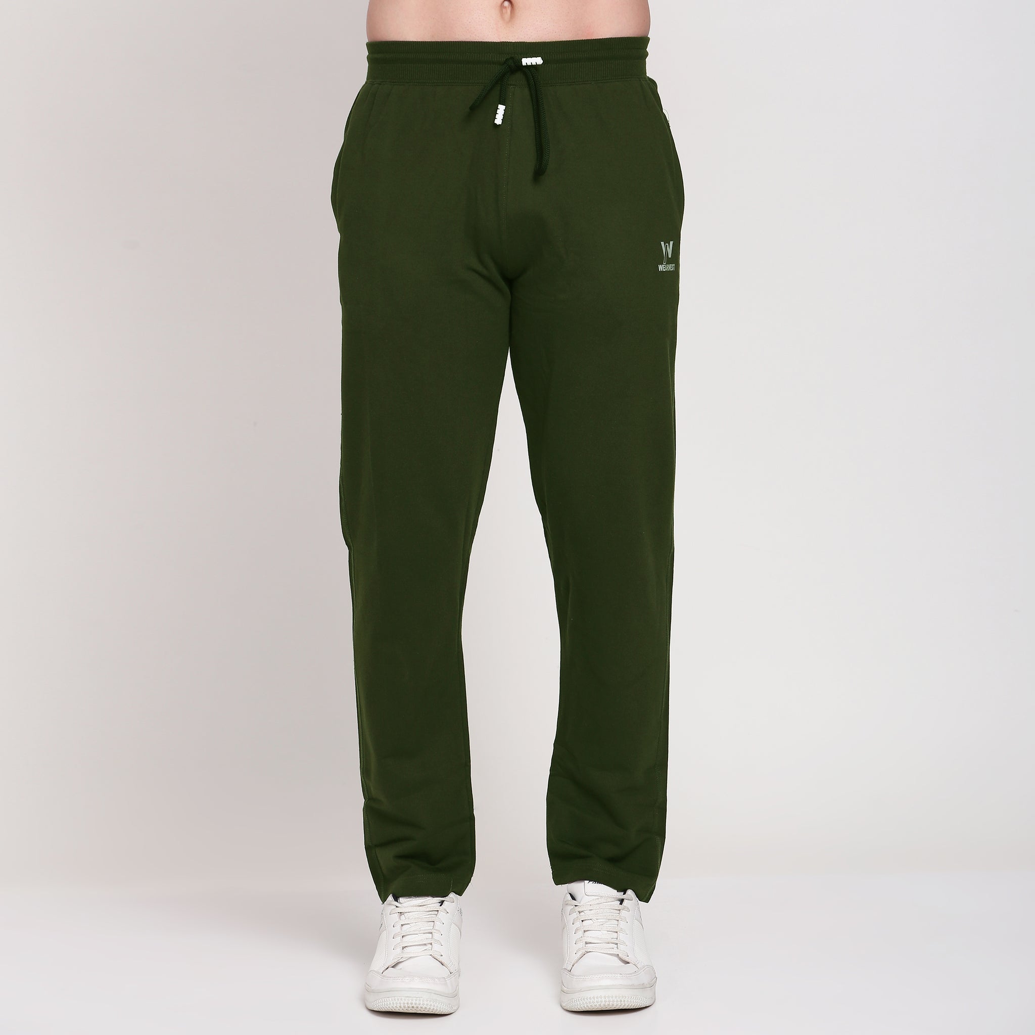 Men solid slim fit Track Pants | Olive Green Colour