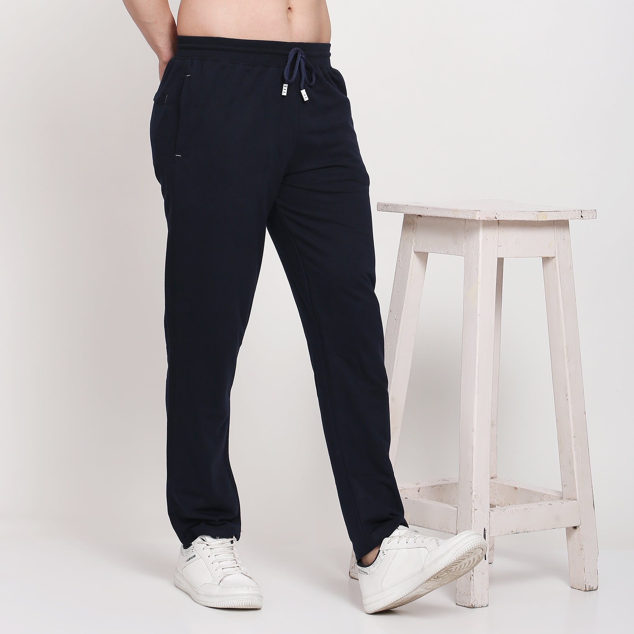 Men solid slim fit Track Pants | Navy Blue Colour