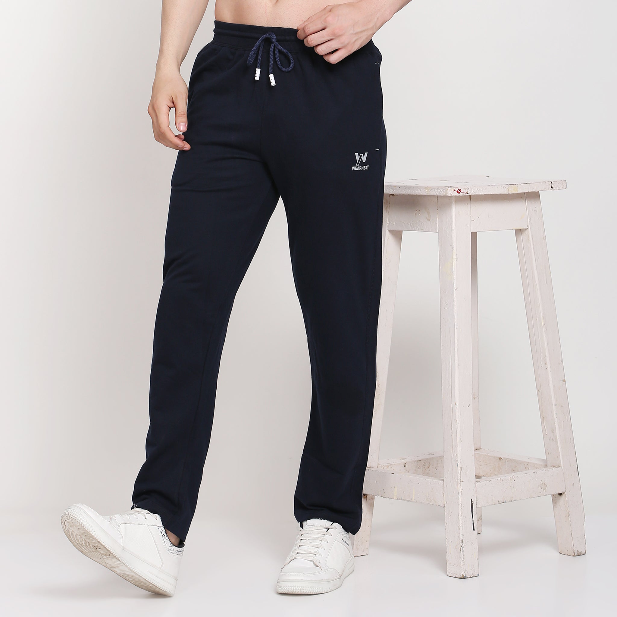 Men solid slim fit Track Pants | Navy Blue Colour