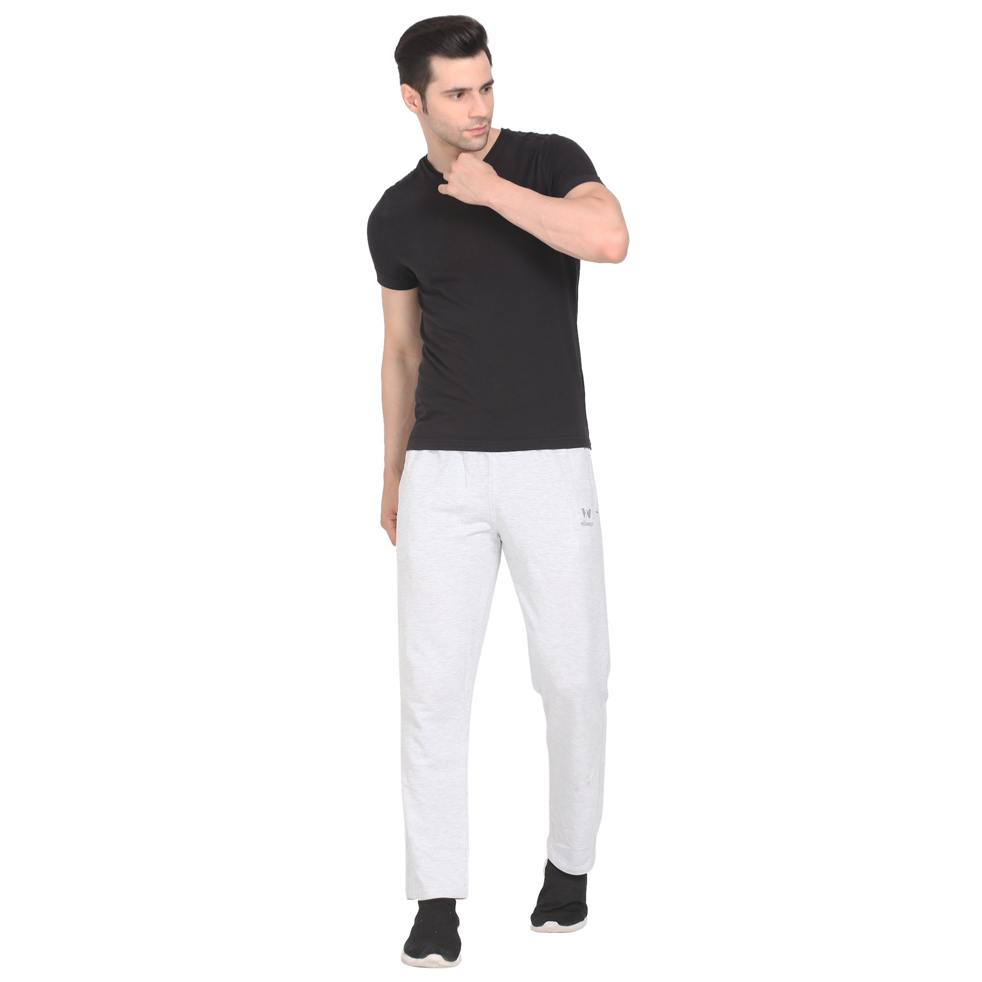 Men solid slim fit Track Pants | White Colour