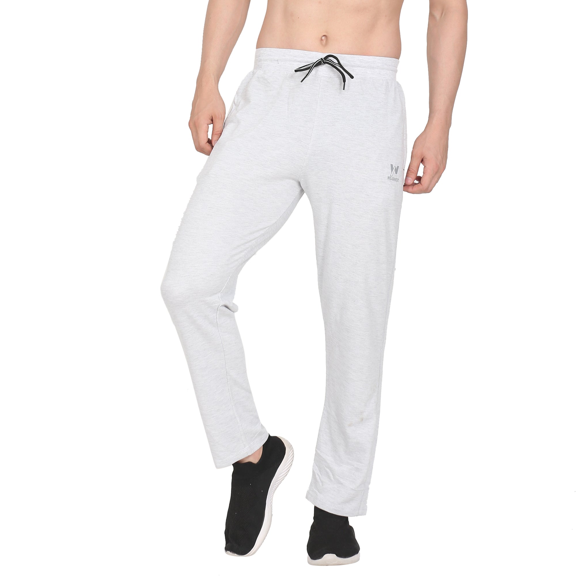 Men solid slim fit Track Pants | White Colour