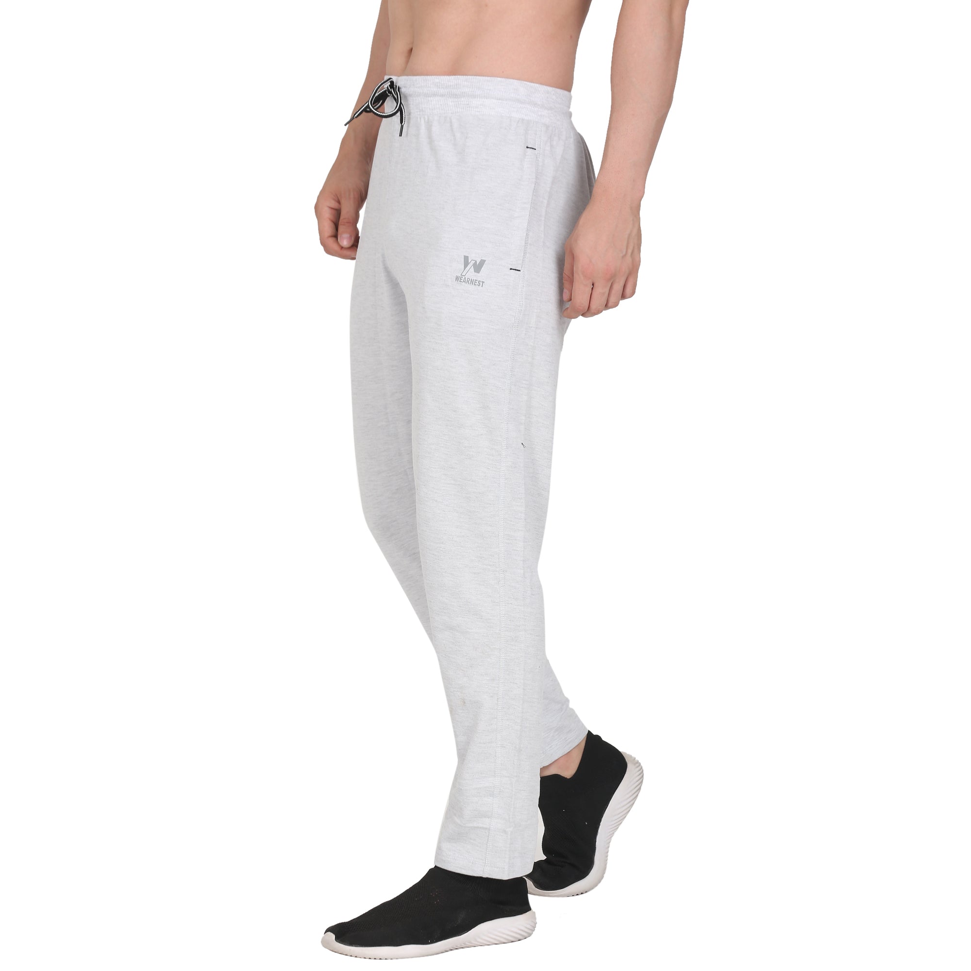 Men solid slim fit Track Pants | White Colour