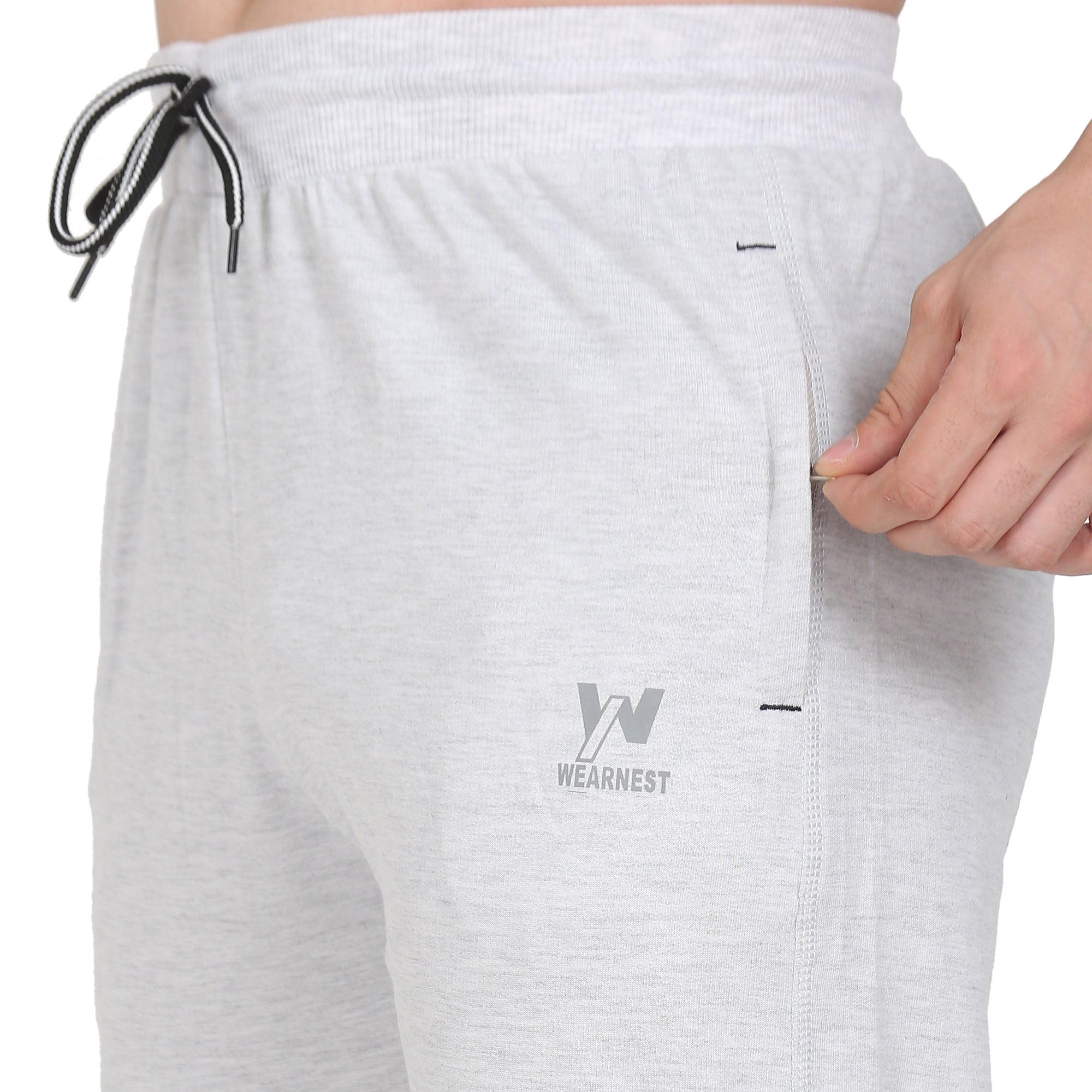 Men solid slim fit Track Pants | White Colour