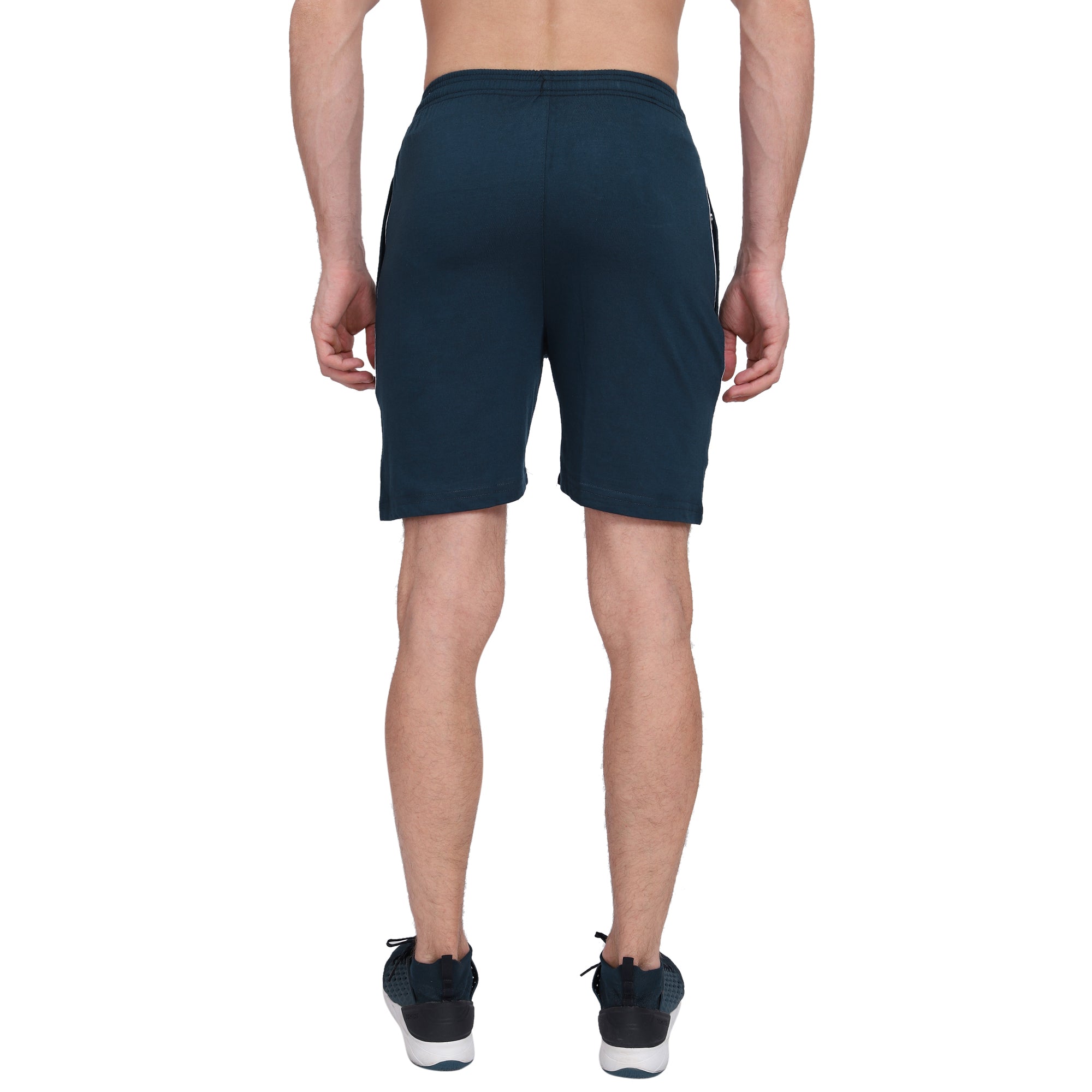 Men Heathered Shorts with insert pocket | Teal Colour