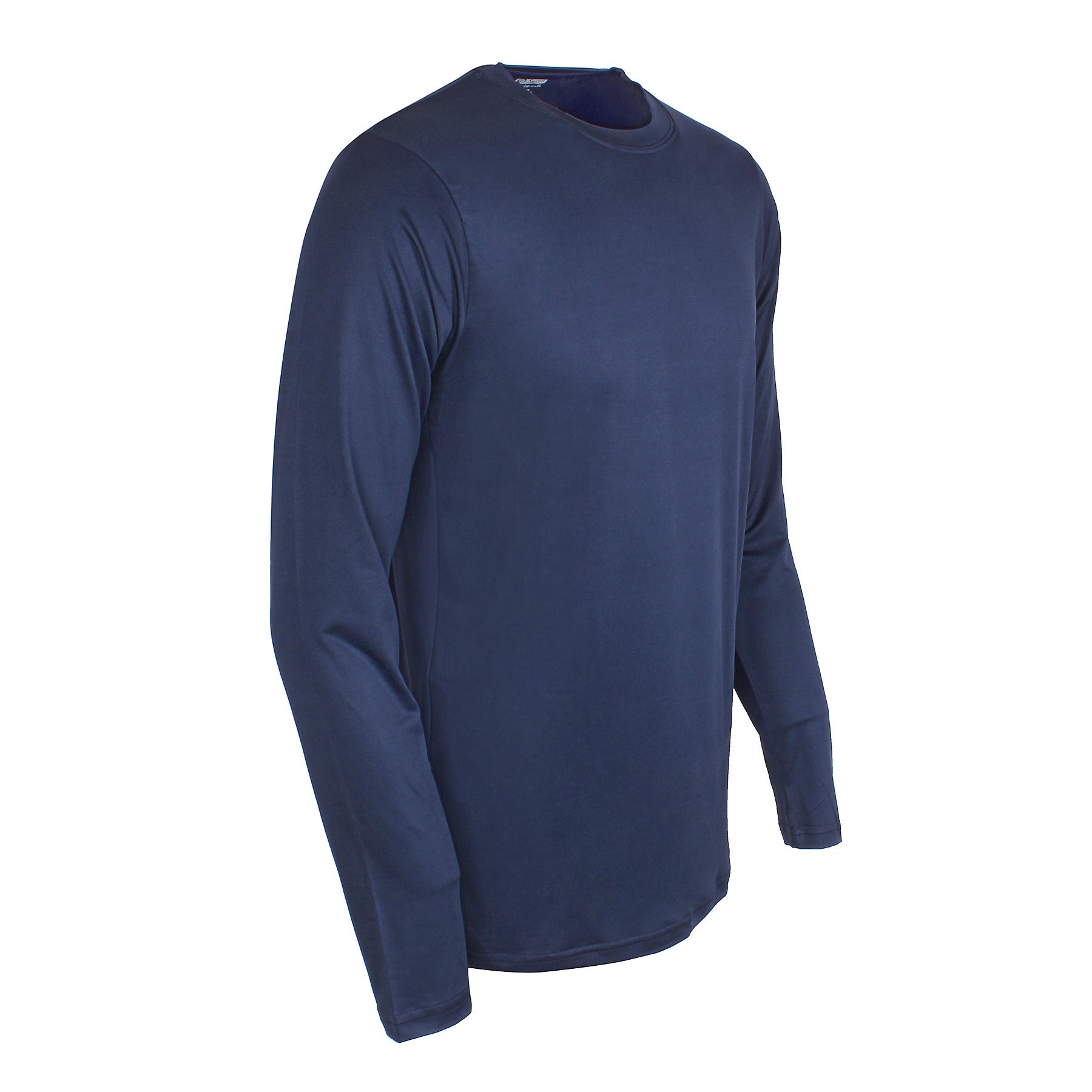 Men Solid Round Neck DryFit Full Sleeve T-shirt | Four Way Lycra Stretch | Dry fit | Dark Navy Blue Colour