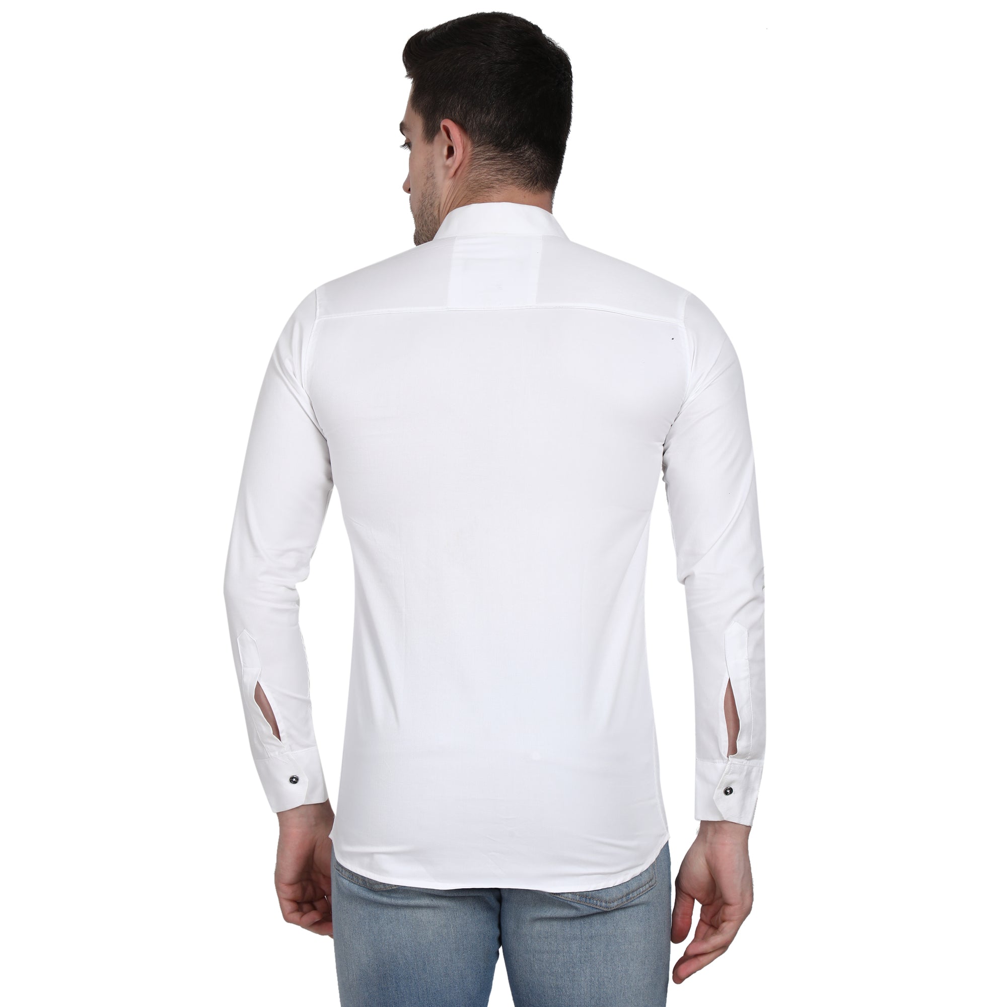 Men Casual Cotton Shirts - White Colour